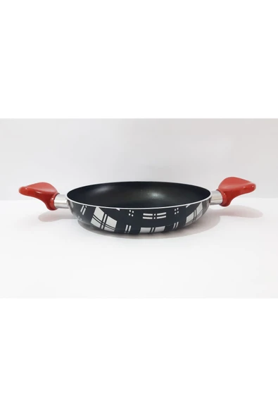 Renkli Çiçekler 22 CM Desenli Teflon Tava Yumurta Melemen Tavası Pişirme Tava - 4