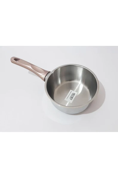 Renkli Çiçekler 16 CM Tabanlı Derin Paslanmaz Çelik Tava Süt Çorba Yemek Isıtma ve Pişirme Tavası Sos Tava - 6