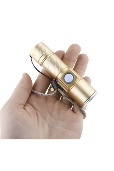 Renkli Çiçekler Süper Parlak Mini Usb Led El Feneri Şarj Edilebilir Su Geçirmez Zumlanabilir Kullanışlı Fener - 3