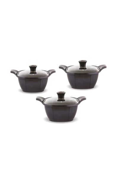 FMS Nirvana Kare 6 Parça Döküm Set Siyah ürün görseli 1