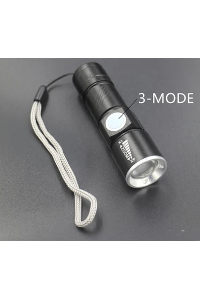 Renkli Çiçekler Parlak Mini Usb Led El Feneri Şarj Edilebilir Su Geçirmez Zumlanabilir Kullanışlı - 4