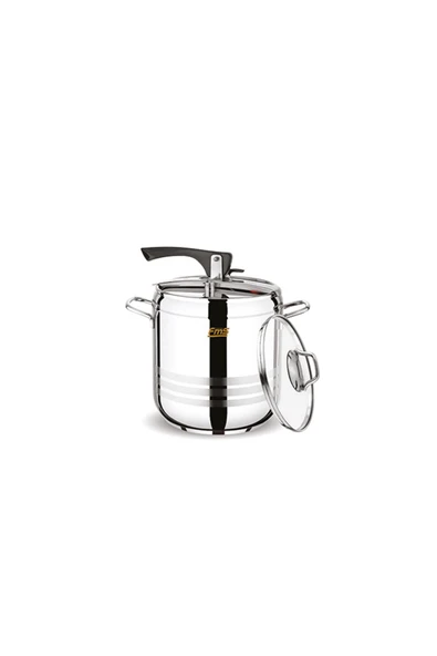 FMS Vitamin 7 Litre Klasik Düdüklü Tencere Cam Kapak Metal Saplı 3023