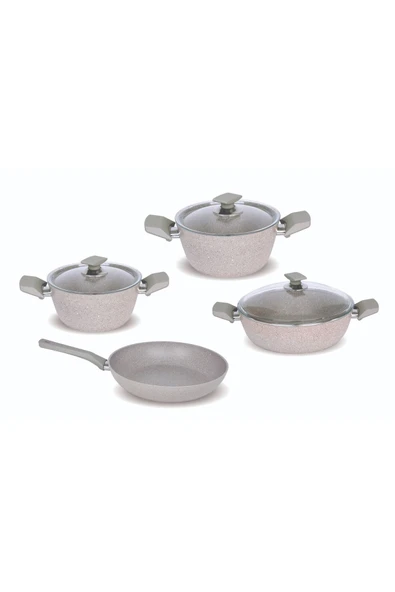 FMS SAFİR GRANİT 7 PARÇA TENCERE SET BEJ ürün görseli 1