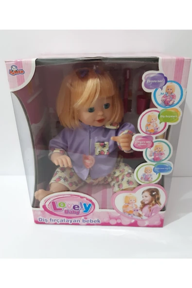Renkli Çiçekler Diş Fırçalayan Gülücük Atan Bebek - 6