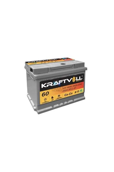 Kraftvoll Aku 12v 60 Ah Lb2 242-175-175 Almanya Üretim Akü