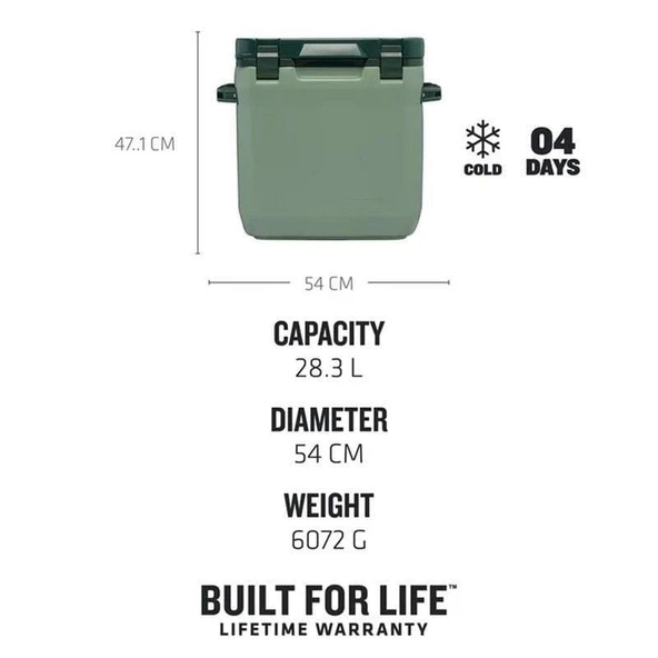 Stanley ADV 30QT COOLER GREEN EU AS1001936062 - Resim 4