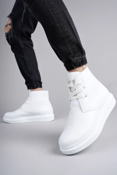 ET207 Oslo Bağcıklı Cilt Erkek Günlük Spor Bot BT - Beyaz ürün görseli