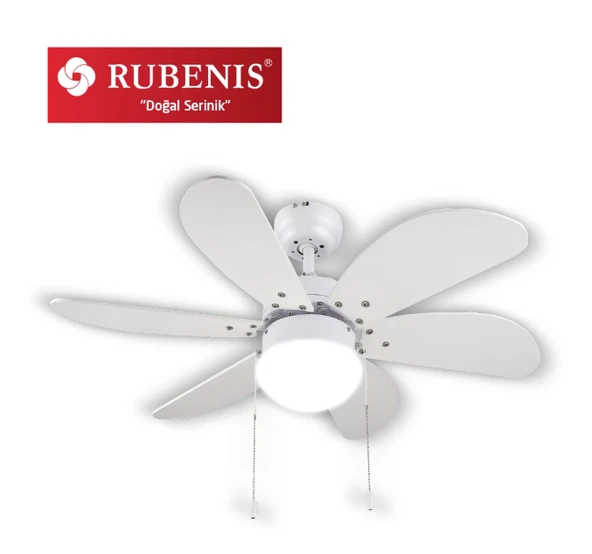 Rubenis RBT306 WHT Glob Aydınlatmalı Tavan Vantilatörü