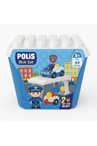 ela777 Mga Bloks Polis Oyun Seti 44 Parça