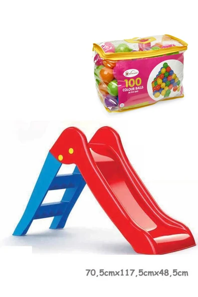 Dolu İlk Kaydırağım & 100 Adet Havuz Topu Hediyeli