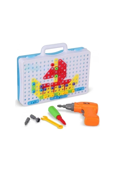 Burnis Toy Eğitici Matkaplı Creative Puzzle 340 Parça Çiftlik Eğitici Oyuncak - 2