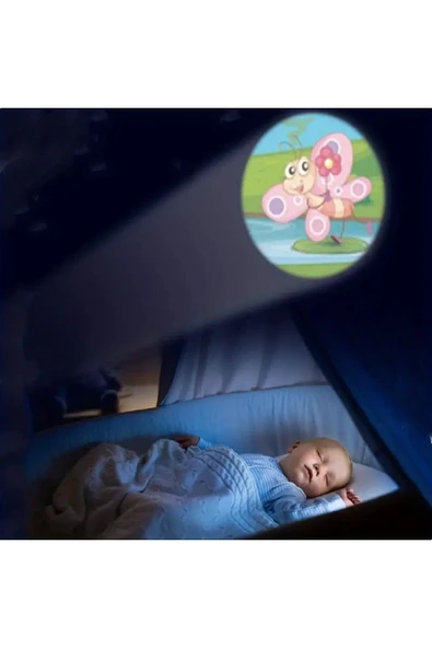 ela777 32 Desenli El Feneri Projektör Eğlenceli Erken Çocukluk Eğitimi Bilişsel Oyuncaklar El FENERi - Resim 2