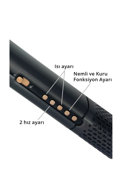 Kiwi Khs-2081 Nemli ve Kuru Fonksiyonlu Dijital Göstergeli BLDC Motor Fön Çekme ve  Saç Düzleştirici - 3
