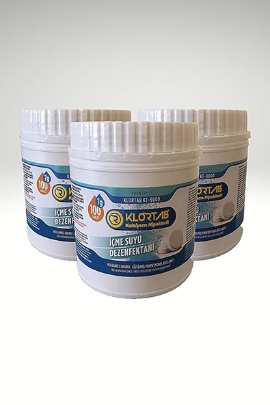 Klortab 3'Lü Kalsiyum Hipoklorit Içme Suyu Dezenfektanı Kt-9000 700Gr