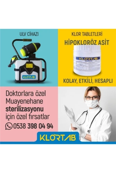 Klortab Nadcc 17.40 Gr X 60 Tablet - Yüksek Etkili Klor Bazlı Yer Ve Yüzey Dezenfektan Tableti - 5