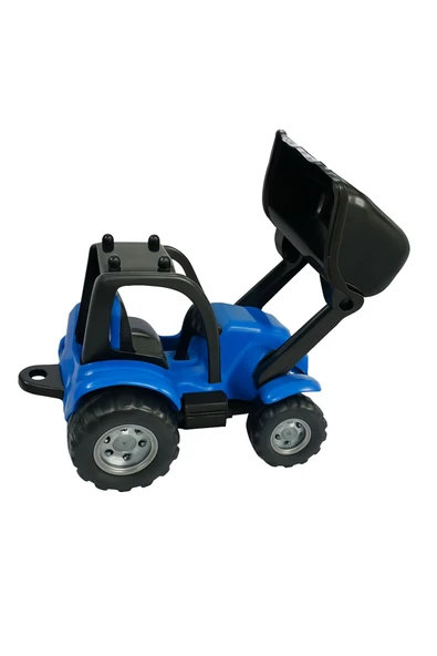 ela777 Erkek Çocuk Oyuncak Traktör Iş Makinesi Mavi Tarım Aracı Kepçe 777 31x16 Cm - 3