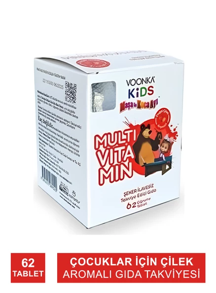 Voonka Kids Maşa ile Koca Ayı Multivitamin 62 Tablet