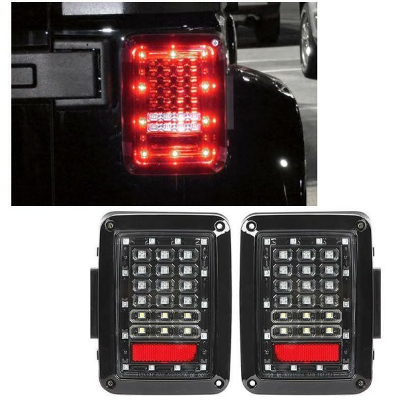 JEEP WRANGLER RUBİCON JK NOKTA LEDLİ FÜME STOP SETİ 2007-2017 - 4