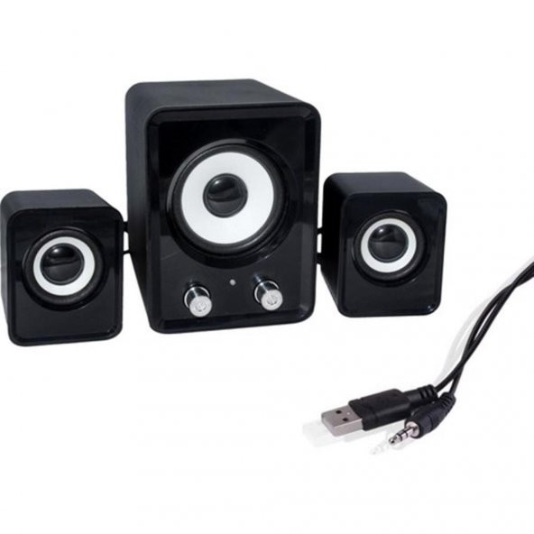 USB 2.0 Masa Üstü 2.1 Bilgisayar Hoparlörü Ses Mini Speaker - 3