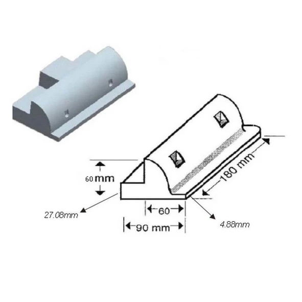 2K Abs Solar Orta Kenar Güneş Paneli Montaj Braketi - Resim 2