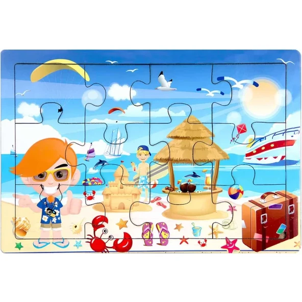 Ahşap Eğitici Puzzle 12 Parça - 3