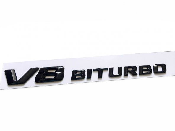 MERCEDES V8 BİTURBO YAZI SİYAH