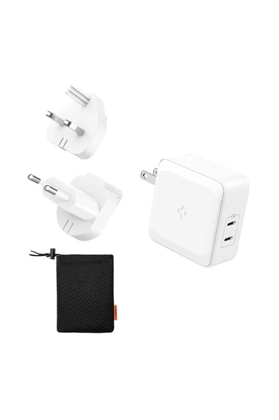 45W USB-C Güç Adaptörü 2 Port (Akım Korumalı) 20W/45W Şarj Cihazı  PE2010 White - ACH02613 - 2