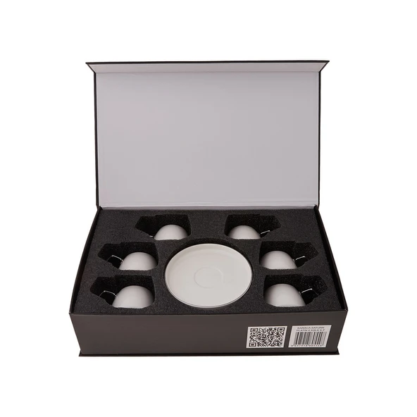 Karaca Satürn Platin 6 Kişilik Kahve Fincanı Takımı 100 ml - Resim 6