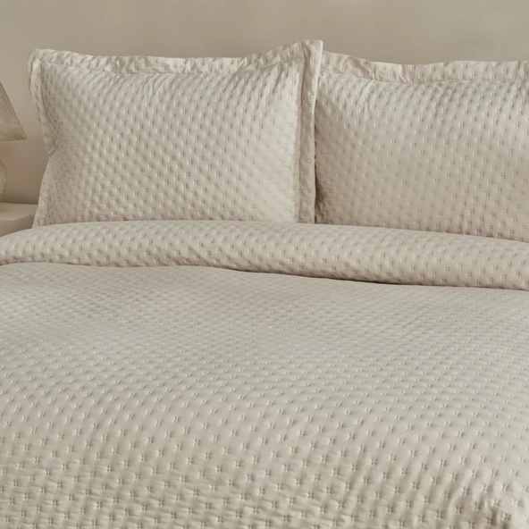 Karaca Home Breeze Soft Çift Kişilik Yatak Örtüsü Ekru - Resim 3