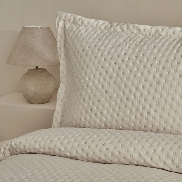 Karaca Home Breeze Soft Çift Kişilik Yatak Örtüsü Ekru - Resim 4