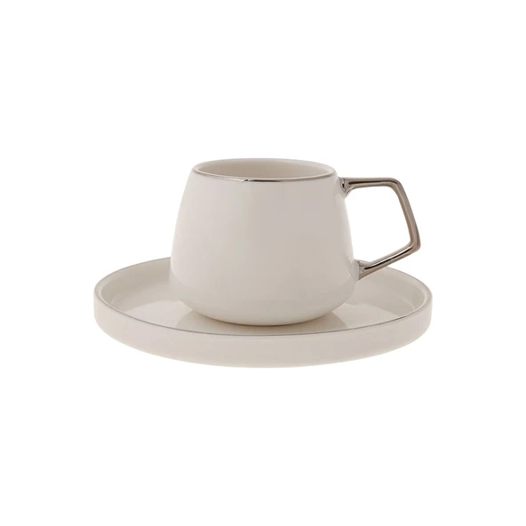 Karaca Satürn Platin 6 Kişilik Kahve Fincanı Takımı 100 ml - Resim 4