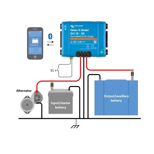 Victron Orion-Tr Smart 24/12-30A DC-DC İzolesiz Akü Şarj Cihazı - Resim 3