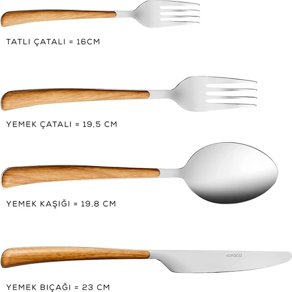 Melia 24 Parça 6 Kişilik Çatal Kaşık Bıçak Takımı - Resim 4