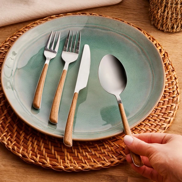 Melia 24 Parça 6 Kişilik Çatal Kaşık Bıçak Takımı - Resim 2