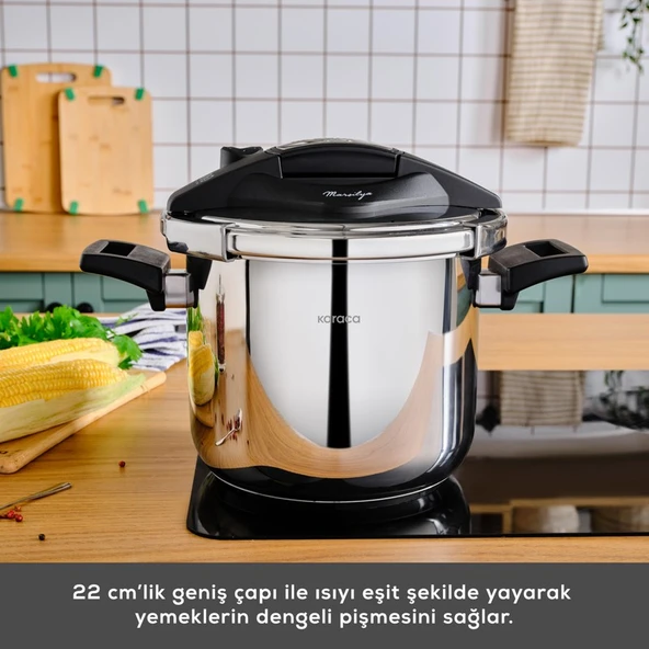 Marsilya İndüksiyon Tabanlı Düdüklü Tencere 7 Litre - 4