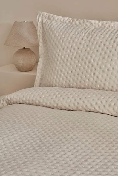 Karaca Home Breeze Soft Çift Kişilik Yatak Örtüsü Ekru - Resim 10