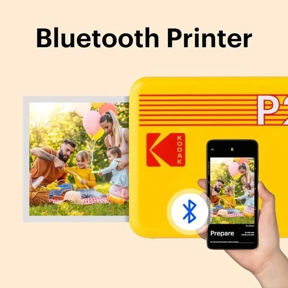 KODAK Mini 3 Retro 4PASS Taşınabilir Fotoğraf Yazıcısı - 4
