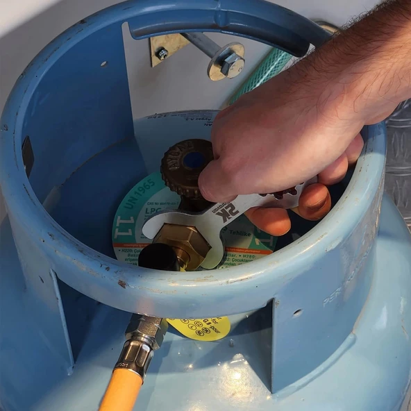 2K Tüp ve Regülatör Hortumu Sökme, Değiştirme Anahtarı - Resim 4