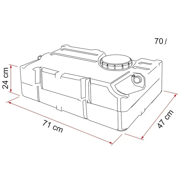 Fiamma 70 Litre Karavan Temiz Su Tankı - 3