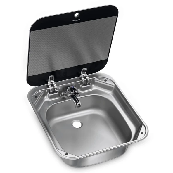 Dometic SNG 4244 Cam Kapaklı Kare Karavan Lavabo/Evye - 1