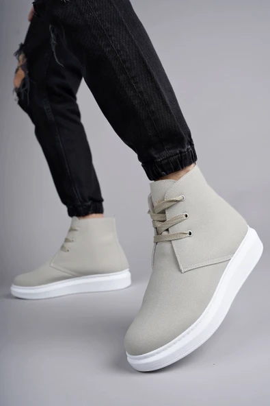 ET207 Oslo Bağcıklı Süet Erkek Günlük Spor Bot BT - Gri ürün görseli