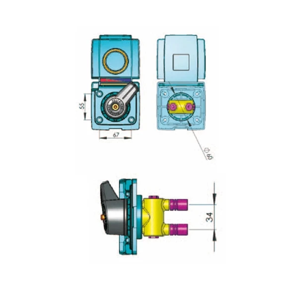 Lilie Jaklı Beyaz Sıcak Soğuk Karavan Dış Duş ve Başlığı - 2