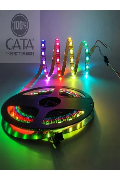 Cata 5 METRE RGB ŞERİT LED SETİ (5 METRE RGB LED 96 RENK + TRAFO + RGB KUMANDA) CT-4557 - 8