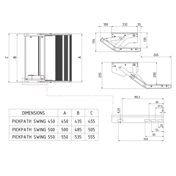 Bustronic Pickpath SWM 455mm Motorlu Katlanır Motokaravan Giriş Basamağı - 7