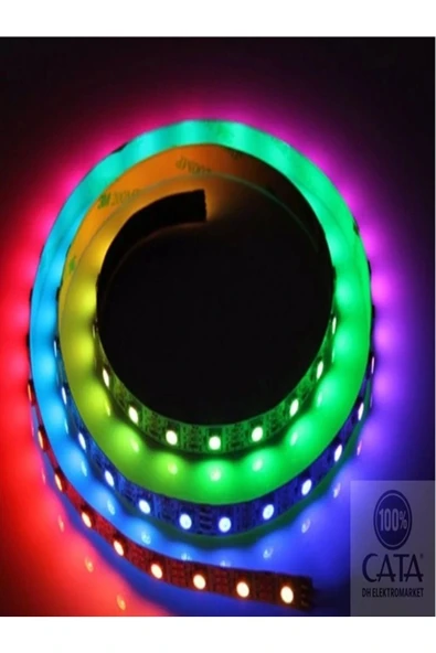 Cata 5 METRE RGB ŞERİT LED SETİ (5 METRE RGB LED 96 RENK + TRAFO + RGB KUMANDA) CT-4557 - 6