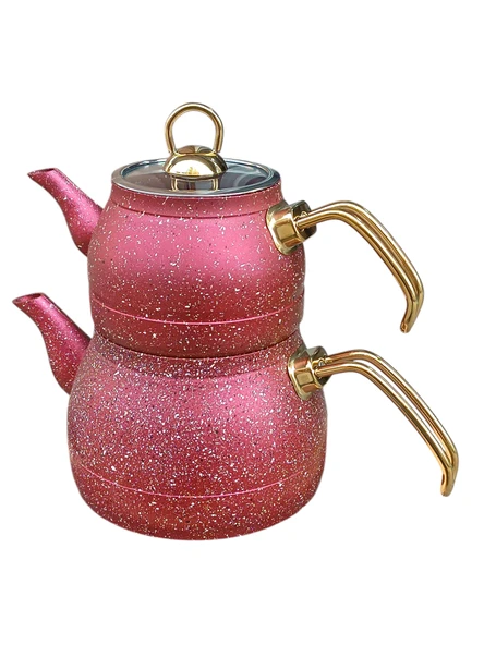 Girist Home Bordo Renk Granit Çaydanlık Takımı - 5