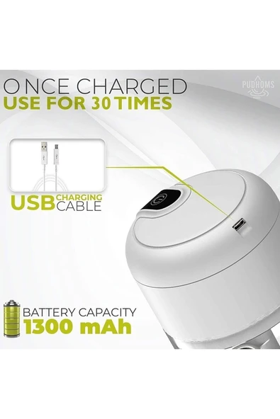 GOCENG Usb Şarjlı Elektrikli Sarımsak Doğrayıcı Küçük Kablosuz Mutfak Robotu Üç Bıçak Blender Rondo 250ml - 5