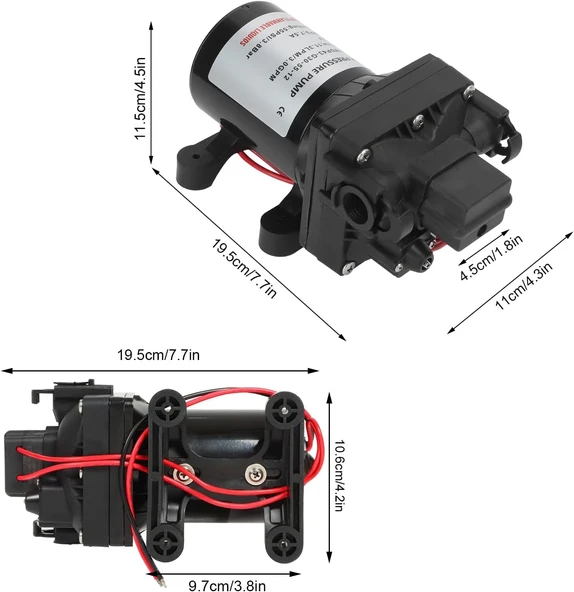 Webesten 3,1 Bar 11,3L 12V Karavan Su Pompası Hidrofor - 5