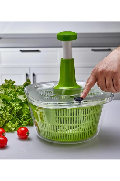 ViATOM Manuel Sebze Kurutucu Salata Kurutucu (Stop Düğmeli) 6 Litrelik Salata Kurutucusu ürün görseli