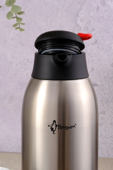 Penguen çelik çay termosu - su termosu 2,5 lt. - 5